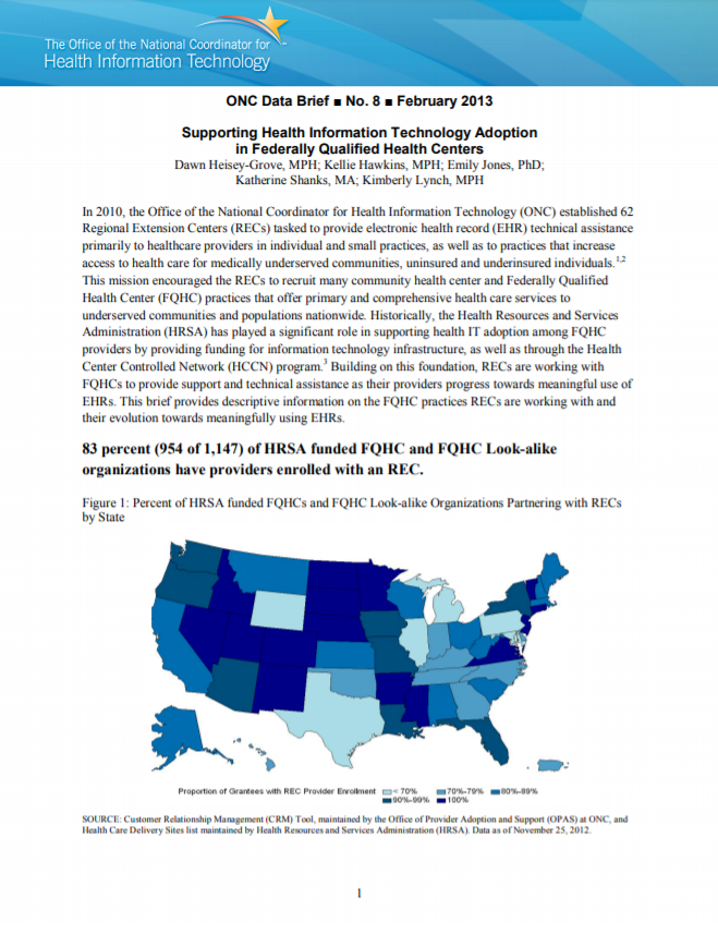 Supporting Health IT Adoption in Federally Qualified Health Centers